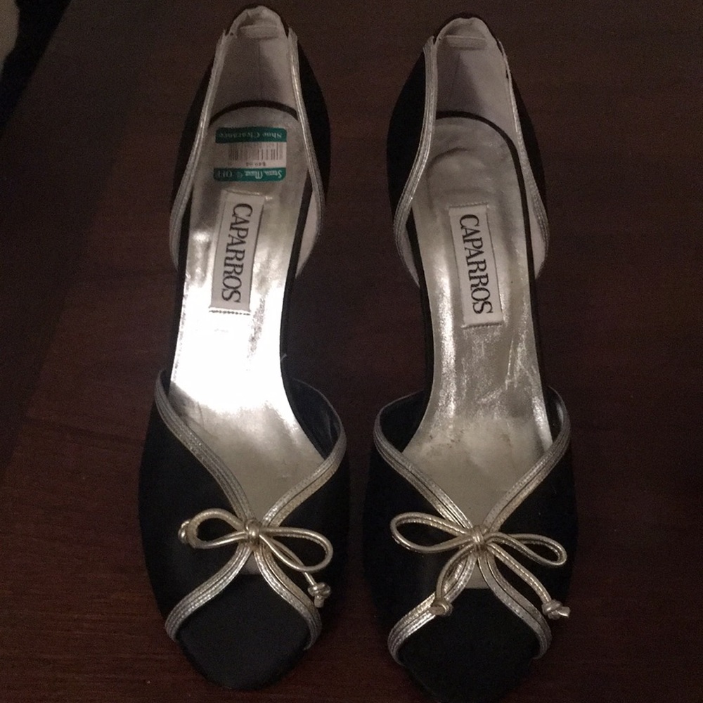 Caparros peep toe pumps